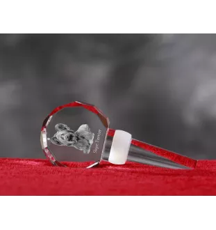Silky Terrier - Crystal bottle stopper, unique wine stopper with photo, personalised gift for sommelier by Art-Dog brand