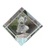 Silky Terrier - crystal cube with a photo, photo of a horse in crystal, cubic paperweight from Art-Dog brand