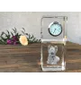 Skye Terrier - montre en cristal avec photo, photo de chien dans un cristal, horloge de bureau personnalisée de la marque Art-Dog