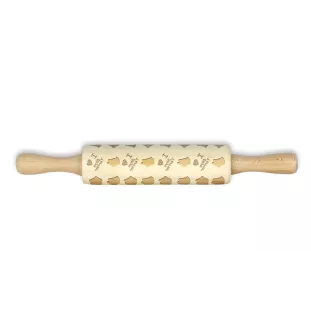 Skye Terrier I - kleiner Nudelholz mit Hundemuster, Nudelholz für Kinder, Verzierung von Keramikton von Art-Dog.