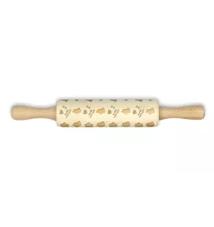 Silky Terrier - small rolling pin with a dog pattern, a rolling pin for children's dough, decorating ceramic clay by Art-Dog brand
