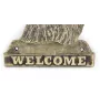 Silky Terrier - a door sign with a dog, a brass welcome plaque, a unique sign with the inscription Welcome from the Art-Dog brand