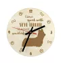 Silky Terrier - clock with a dog, wooden clock, wall clock for dog lovers, clock for desk and shelf, Art-Dog