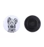 Skye Terrier - aimant avec un œil de chien, exceptionnellement léger, aimant puissant, produit fabriqué à la main par la marque Art-Dog