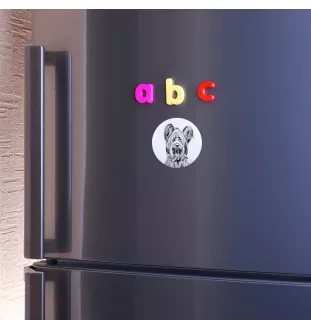 Skye Terrier - aimant avec un œil de chien, exceptionnellement léger, aimant puissant, produit fabriqué à la main par la marque Art-Dog