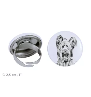Skye Terrier - bijoux pour femmes avec l'image d'un chien, produit fait à la main, possibilité d'ajouter sa propre photo, marque Art-Dog