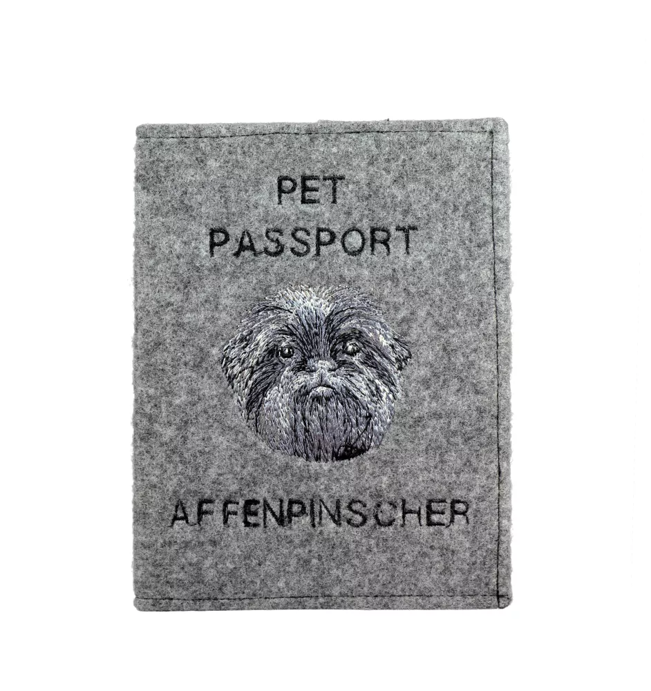 Affenpinscher, Affen, Affie - Dog passport case, document case, gift for the traveller from the Art-Dog brand