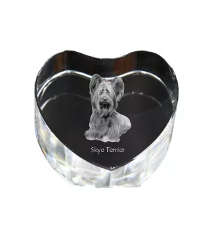 Silky Terrier - a photo of a dog in crystal, crystal heart, unique photo frame from the Art-Dog brand
