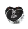 Silky Terrier - a photo of a dog in crystal, crystal heart, unique photo frame from the Art-Dog brand