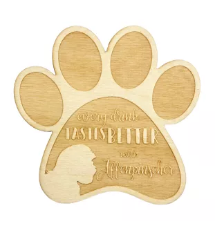 Affenpinscher, Affen, Affie - Mug coaster, engraved coaster with dog, gift for dog lover by Art-Dog brand