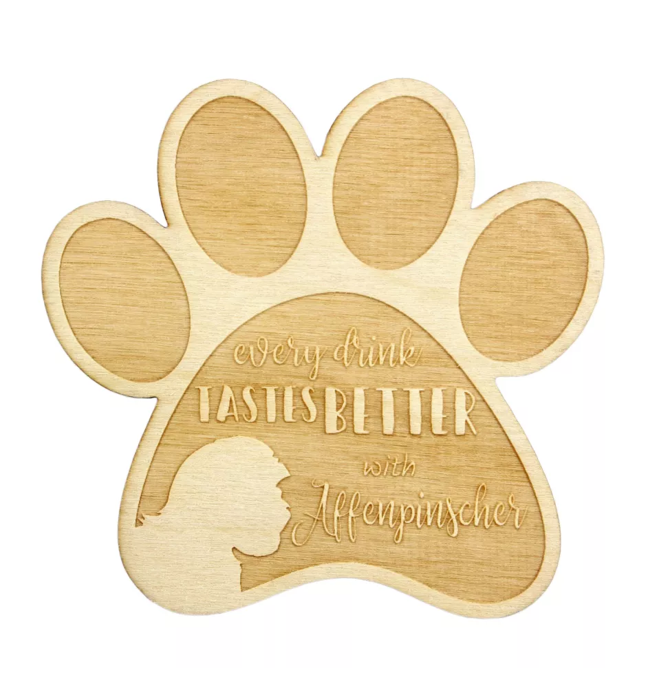 Affenpinscher - Tasse Untersetzer, graviert Untersetzer mit Hund, Geschenk für Hundeliebhaber von Art-Dog Marke