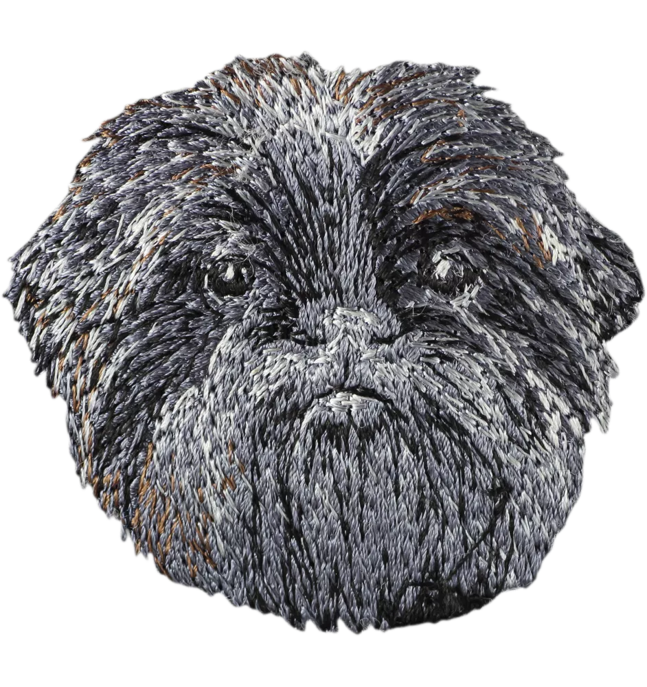 Affenpinscher - Hund geformtes Aufnäher, besticktes Patch, einzigartiges Dekor für den Rucksack der Marke Art-Dog