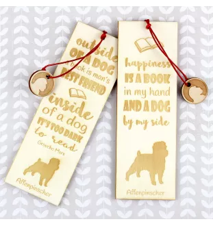 Affenpinscher, Affen, Affie - dog bookmark, personalized bookmark, dog gadget for Art-Dog brand readers