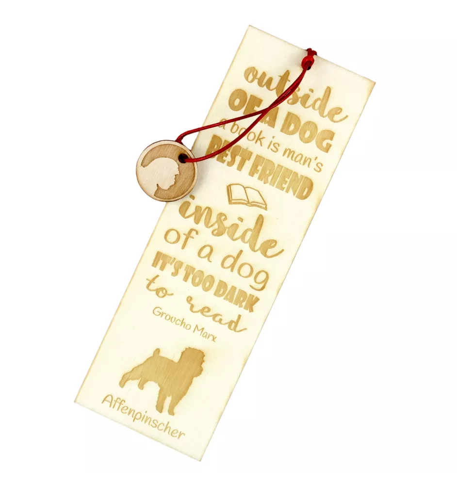 Affenpinscher, Affen, Affie - dog bookmark, personalized bookmark, gift for bookworm from Art-Dog brand