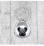 Silky Terrier - geometric keychain with a photo and the inscription Art-Dog