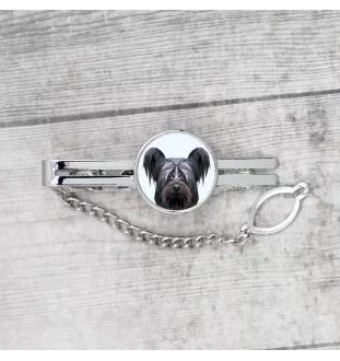 Silky Terrier - geometric tie clip with a picture and inscription from Art-Dog