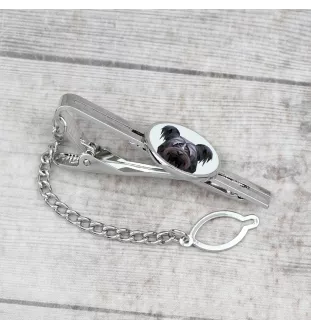 Silky Terrier - geometric tie clip with a picture and inscription from Art-Dog
