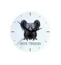 Silky Terrier - geometric wall clock with a picture and the brand name Art-Dog