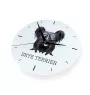 Silky Terrier - geometric wall clock with a picture and the brand name Art-Dog