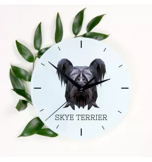 Silky Terrier - geometric wall clock with a picture and the brand name Art-Dog