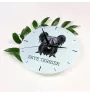 Skye Terrier - horloge murale géométrique avec photo et logo de la marque Art-Dog