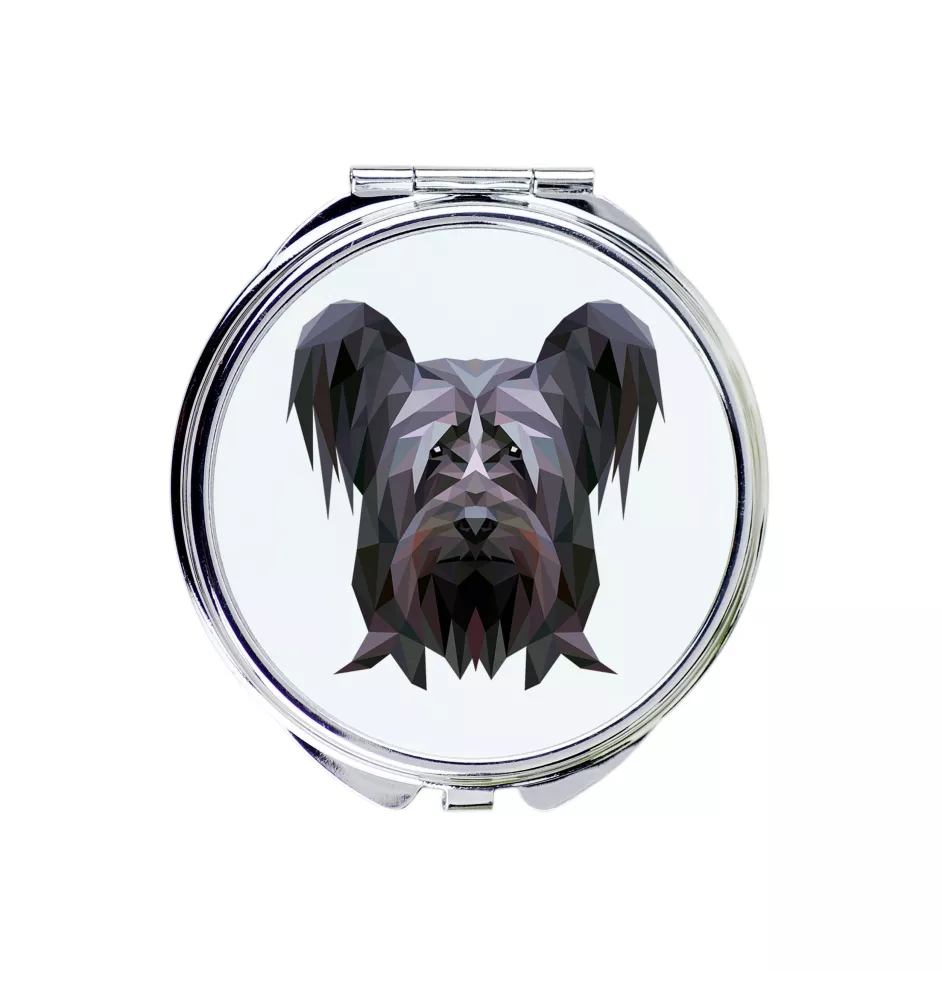 Skye Terrier - miroir avec une image et un motif géométrique de la marque Art-Dog