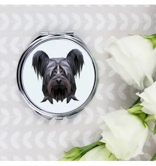 Skye Terrier - miroir avec une image et un motif géométrique de la marque Art-Dog