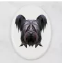 Skye Terrier - Fliese mit geometrischem Bild und Schriftzug der Marke Art-Dog
