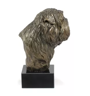 Affenpinscher - Hundestatue, Büste auf Steinsockel, Skulptur, Trophäe für Hundeausstellung der Marke Art-Dog