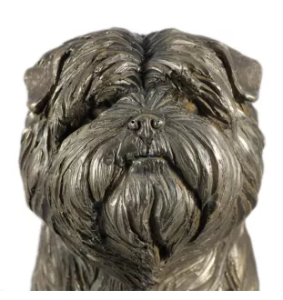 Affenpinscher - Hundestatue, Büste auf Steinsockel, Skulptur, Trophäe für Hundeausstellung der Marke Art-Dog