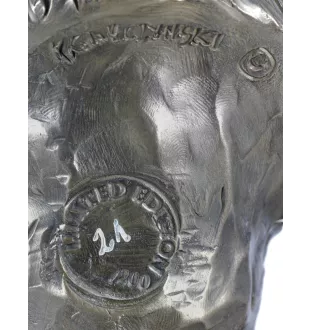 Affenpinscher - Hundestatue, Büste auf Steinsockel, Skulptur, Trophäe für Hundeausstellung der Marke Art-Dog