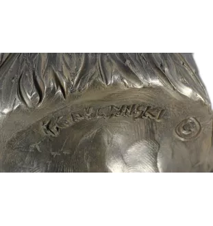 Affenpinscher - Hundestatue, Büste auf Steinsockel, Skulptur, Trophäe für Hundeausstellung der Marke Art-Dog