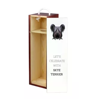 Silky Terrier - geometric box with a picture and inscription for wine by Art-Dog