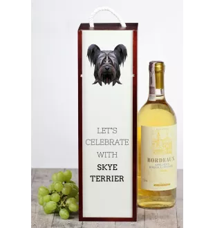 Silky Terrier - geometric box with a picture and inscription for wine by Art-Dog