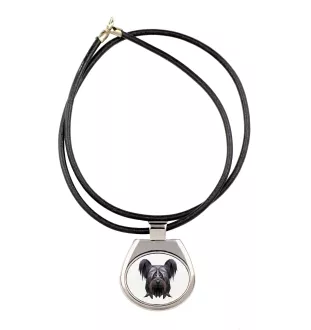 Silky Terrier - necklace with a geometric design and the inscription "Art-Dog"