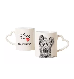 Skye Terrier - Tasse mit Hund, entzückende Tasse mit herzförmigem Henkel, universelles Geschenk der Marke Art-Dog