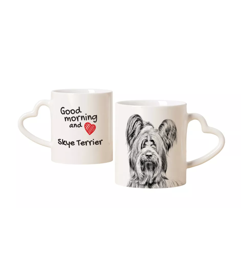 Skye Terrier - Tasse mit Hund, entzückende Tasse mit herzförmigem Henkel, universelles Geschenk der Marke Art-Dog
