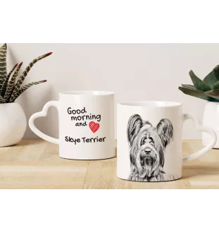 Skye Terrier kubek z psem good morning serce Art-Dog