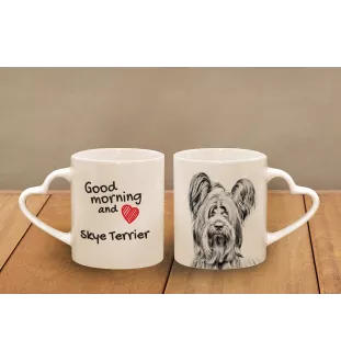 Skye Terrier - tasse avec chien, une tasse adorable avec une anse en forme de cœur, un cadeau universel de la marque Art-Dog