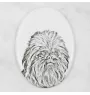 Affenpinscher - Gedenktafel mit einem Foto eines Hundes, Grabplatte mit Druck, personalisierte ovale Platte der Marke Art-Dog