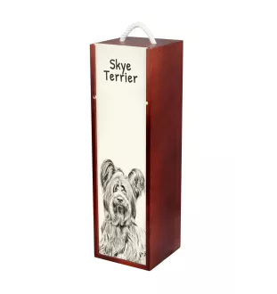 Silky Terrier - wine box with a dog, alcohol box with graphics, personalized gift box from the Art-Dog brand