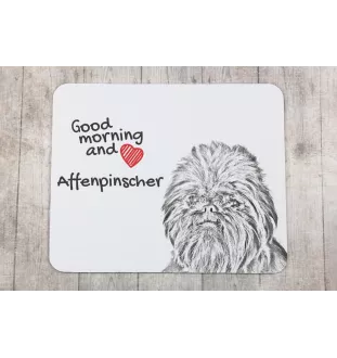 Affenpinscher - tapis de souris personnalisé avec impression, tapis de souris personnalisé avec chien, accessoire unique pour employé de bureau de la marque Art-Dog