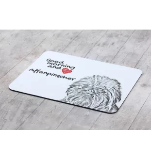 Affenpinscher - Mauspad mit Druck, personalisiertes Mauspad mit Hund, einzigartiges Gadget für Büroangestellte von Art-Dog.