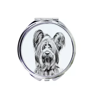 Silky Terrier - Pocket mirror with a dog, personalized mirror for a purse, compact mirror with Art-Dog brand print.