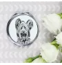Skye Terrier - Taschenspiegel mit Hund, personalisierter Taschenspiegel, kompakter Spiegel mit Art-Dog-Logo