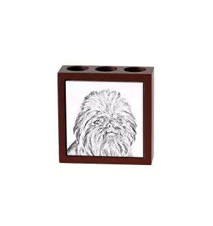 Affenpinscher, Affen, Affie - pen holder with a dog, desk organizer with a print, personalized desk decoration from the Art-Dog brand.