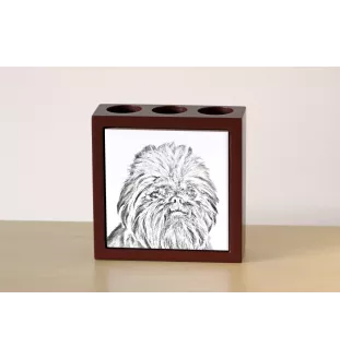 Affenpinscher, Affen, Affie - pen holder with a dog, desk organizer with a print, personalized desk decoration from the Art-Dog brand.