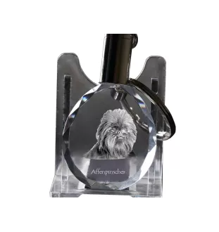 Affenpinscher - pendentif avec une photo de chien, porte-clés en cristal dans une boîte cadeau, un cadeau unique par Art-Dog