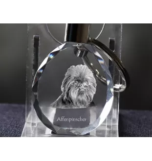 Affenpinscher - pendentif avec une photo de chien, porte-clés en cristal dans une boîte cadeau, un cadeau unique par Art-Dog
