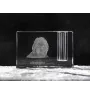 Pinczer małpi penholder kryształowy z psem Art-Dog